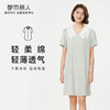 都市丽人生活家居春夏睡衣女泡泡梭织棉家居服薄款短袖裙女士梭织棉睡裙LH46E6 商品缩略图0