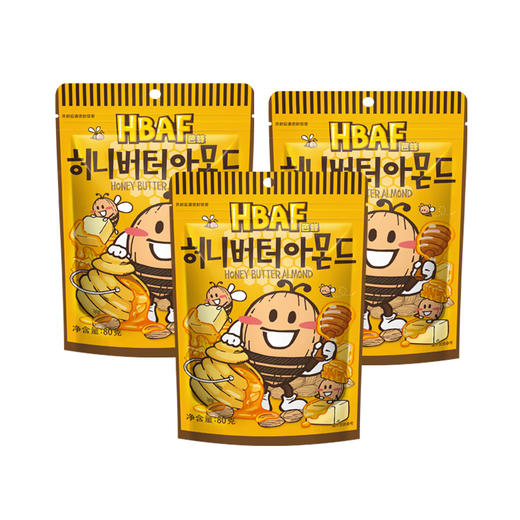 芭蜂蜂蜜黄油扁桃仁80g*3 商品图0