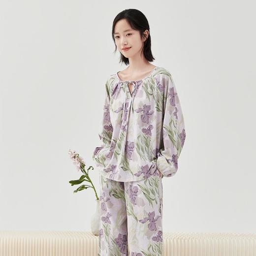 3部顶瓜瓜繁花女士纯棉长袖家居服套装DJJWC-AQW21752 商品图3