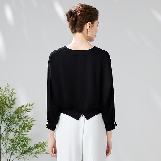 EITIE爱特爱夏季新款通勤百搭显瘦小上衣7413108 商品图10