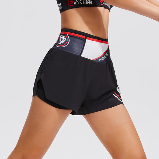【男女款】科里芙印花假两件短裤运动速干透气健身跑步多口袋训练马拉松 商品图4