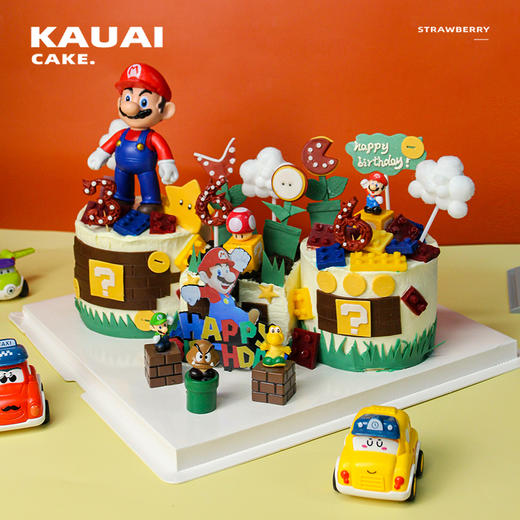 烤爱·生日蛋糕系列·超级蓝色玛丽奥组合·儿童蛋糕 男生蛋糕 奥利奥奶油·聚会生日节日【仅限深圳同城配送】 商品图0