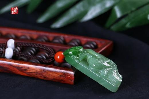 和田碧玉【龙凤牌】吊坠一对 配精美编制挂绳 商品图7