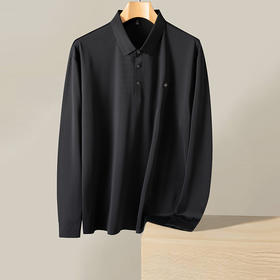 【新款DPS】大依优型大码长袖Polo衫翻领弹力加肥加大胖子上衣男士T恤肥佬打底男装
