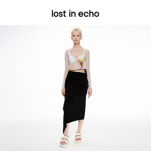 [捡漏价]lost in echo2024春季新品设计师品牌切面厚底增高填充双条带凉鞋 商品图2