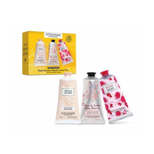 【航免仓】欧舒丹粉花润手霜三件套保湿滋润防干裂(图片仅供参考，香型随机发） 商品图0