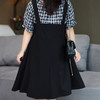 复古连衣裙300斤大码夏季新款中长款黑色假两件露肩裙子 商品缩略图2