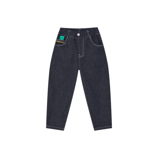 【团购价69.9元】多多家男童牛仔裤春秋季2024新款撞色线儿童裤子弹力中大童长裤潮9204 商品图3