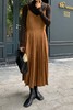 L.Fleuri 棕色绒面吊带连衣裙 15108 商品缩略图0