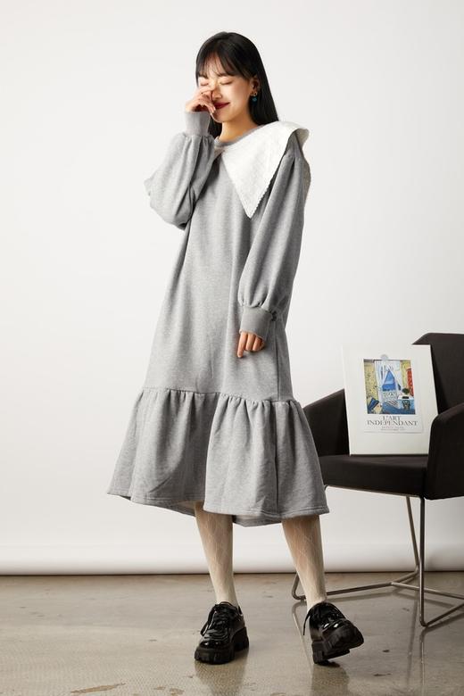 Stay2Weeks 娃娃领灰色连衣裙 10858 商品图1