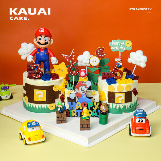 烤爱·生日蛋糕系列·超级蓝色玛丽奥组合·儿童蛋糕 男生蛋糕 奥利奥奶油·聚会生日节日【仅限深圳同城配送】 商品图5