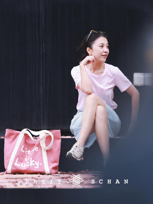 PETIT SCHAN小闪  CLO#249 Bubble 气泡 夏季新款60S匹马棉品牌logo刺绣圆领T恤女 商品图1