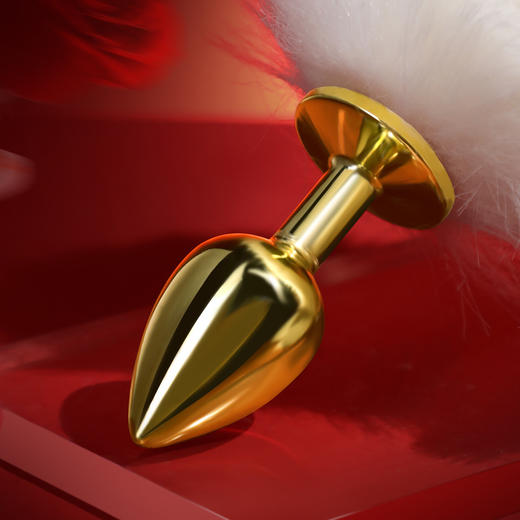 【情趣用品】谜姬 SM蓝狐白狐尾巴金属肛塞女用后庭调情另类玩具 商品图6