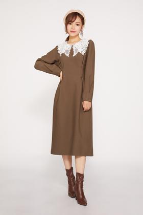 amadella 时尚复古收腰连衣裙 10072