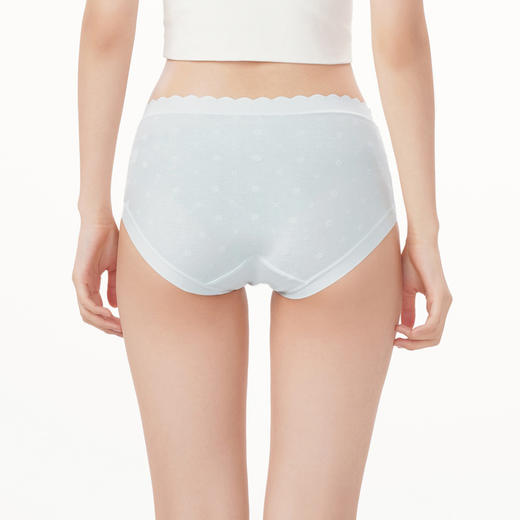 都市丽人基础系列舒肤棉内裤女棉提花纯棉女士内裤中腰平角内裤LK45D7 商品图3