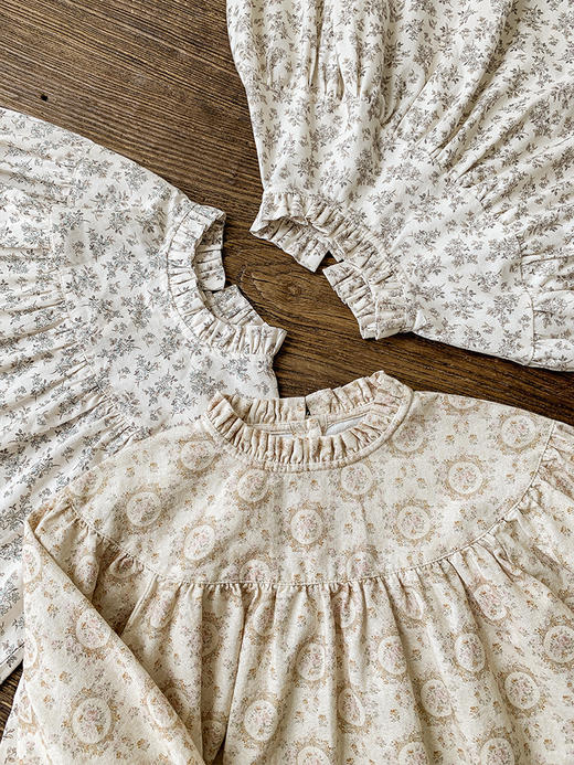 【清新碎花，优雅气质】女童碎花娃娃衫2023春秋新款儿童休闲衬衫宝宝洋气长袖衬衣 商品图2