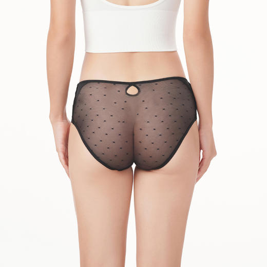 都市丽人时尚系列蕾丝网布内裤女蕾丝女士内裤中腰三角内裤LK42A9 商品图3