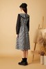 Le Malene 浪漫黑色格纹拼接连衣裙 10541 商品缩略图2