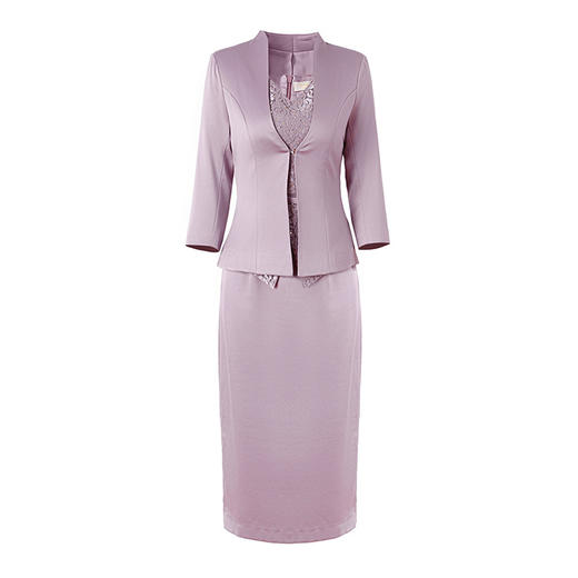 修身显瘦遮肚喜婆婆礼服高贵优雅妈妈装婚礼套装裙LC-2390 商品图4