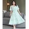 特大码女装连衣裙300斤胖妹妹甜美减龄V领中长款碎花大摆 商品缩略图2