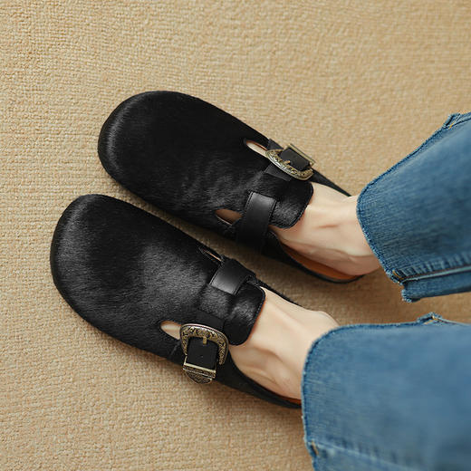 【预售5天】时尚爆款，勃肯全马皮毛拖鞋NJMK&K858 商品图11