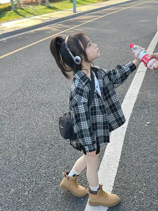 黑格子女童衬衫 商品图1