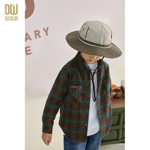 【团购价69.9元起】多多家童装男童衬衫复古格纹儿童上衣2024新款中大童衬衣6022 商品图0