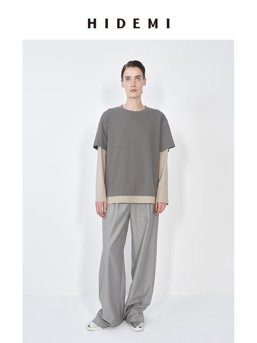 HIDEMI 简约舒适感抽绳收腰压褶休闲西装裤 商品图7