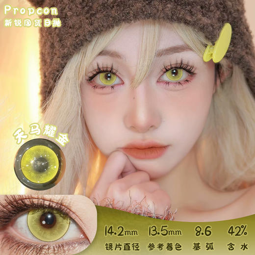 PROPCON 天马耀金 日抛 十片 14.2mm 参考着色13.5mm 基弧8.6 含水42% 新锐国货 商品图0