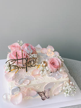 「女士」方形 奇幻蝶恋花 一层夹层