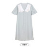 都市丽人生活家居春夏睡衣女泡泡梭织棉家居服薄款短袖裙女士梭织棉睡裙LH46E6 商品缩略图7