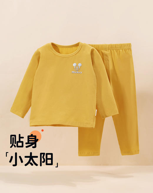 迪士尼2024春季男女宝宝长袖家居服套装棉弹舒适内衣卡通睡衣打底衫ZD1DT019 商品图3