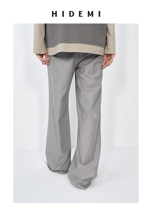 HIDEMI 简约舒适感抽绳收腰压褶休闲西装裤 商品图4