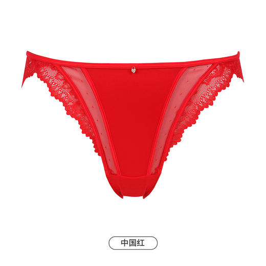 都市丽人时尚系列蕾丝网布内裤女蕾丝女士内裤低腰修腿裤LK43E5 商品图13