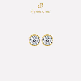 K金莫桑简约星光耳钉