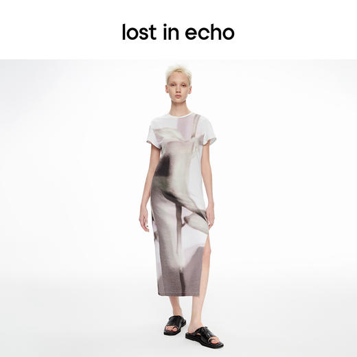 [断码]lost in echo2024春季新品设计师品牌扭转褶皱露趾切面厚底拖鞋 商品图1