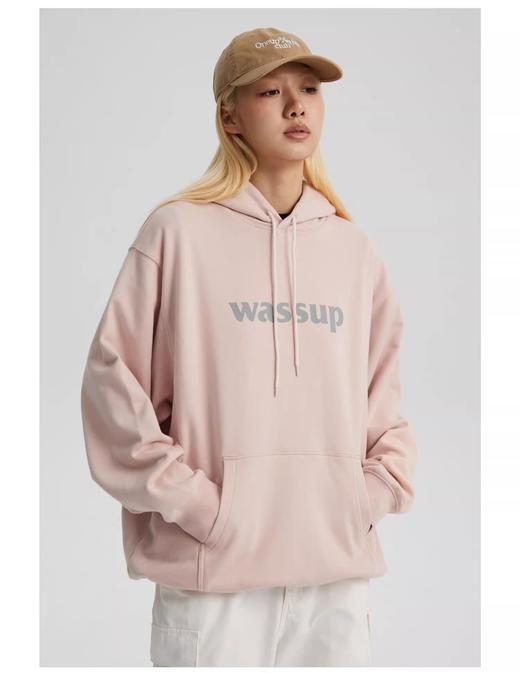Wassup基础LOGO发泡印花连帽卫衣 商品图3