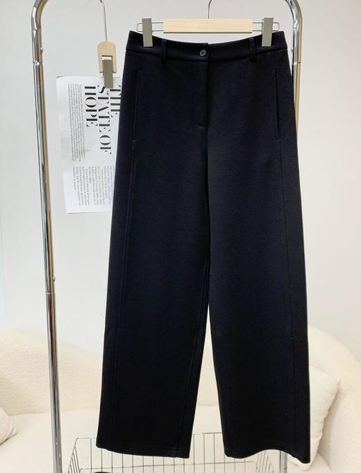 环保种植棉牦牛绒针织直筒裤 面料手感丰满 舒适亲肤 圆弧裤型高腰设计 商品图6