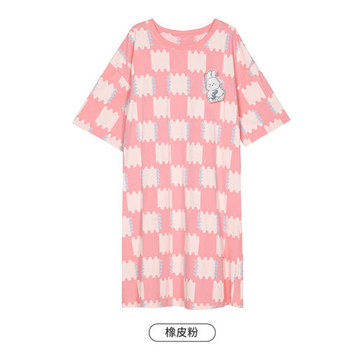 都市丽人生活家居春夏睡衣女凉感无尘棉家居服薄款短袖裙女士睡裙LH46A7 商品图9