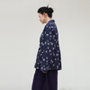 绽放086朵/原创设计立体浮雕提花藏青色天丝羊毛棉宽松显瘦西装 商品缩略图1