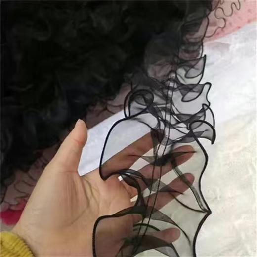 【热卖】芭蕾风花束欧根纱加密褶皱/素边珍珠款/1米/包 商品图2