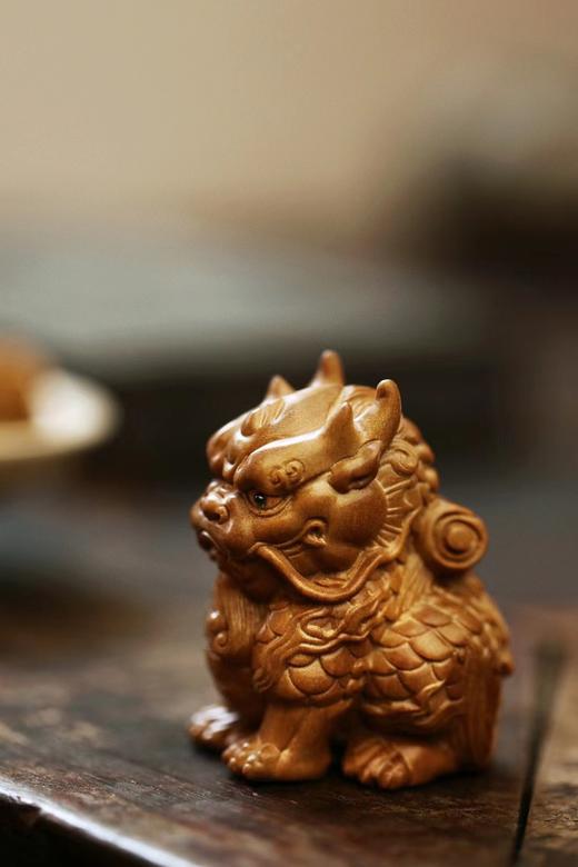 经书麒麟°老山檀摆件 商品图3