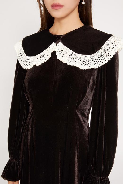 amadella 黑色丝绒连衣裙（不含娃娃领） 10082 商品图3