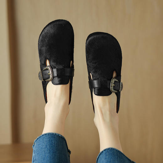 【预售5天】时尚爆款，勃肯全马皮毛拖鞋NJMK&K858 商品图8
