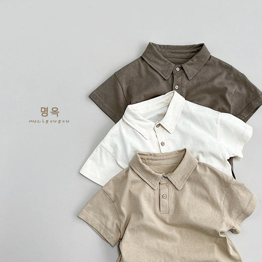 超值两件装【有范polo短袖，好看有品！】男童纯棉短袖T恤儿童polo衫夏季女童韩版百搭个性上衣简约风潮童 商品图0