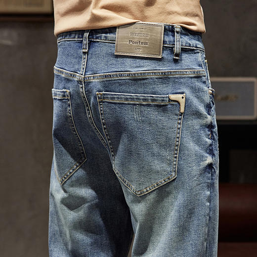 【Q】【新款DQ】大依优型大码直筒牛仔裤长裤男舒适弹力休闲简约百搭加肥加大男装潮款 商品图2