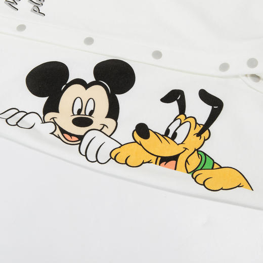 迪士尼2024春季纯棉前开连体衣男女宝宝哈衣时尚撞色爬爬服舒适抱衣JD1DL001 商品图8