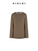 HIDEMI 经典简约拼色宽松假两件长袖T恤上衣 商品缩略图6
