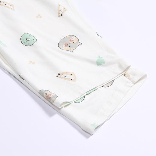 都市丽人眯雅佳生活家居春夏睡衣女童针织人棉家居服薄款中袖长裤童装棉质套装JH42A1 商品图8