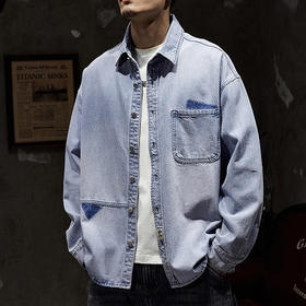 【新款DQ】大依优型大码牛仔外套新款牛仔衣青年百搭上衣潮款加肥加大胖子